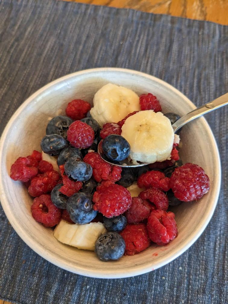 Bananas, blueberries, raspberries galore!